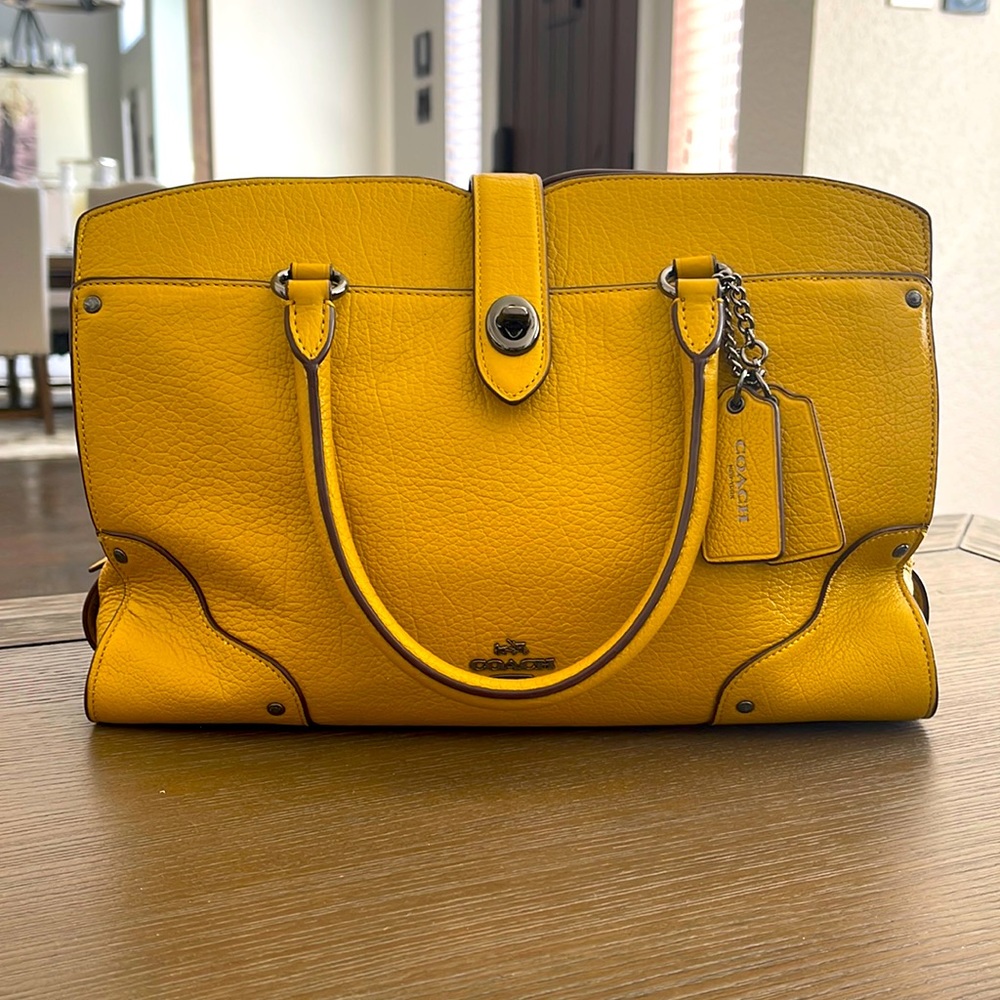 Cute Coach Mustard Yellow Purse
